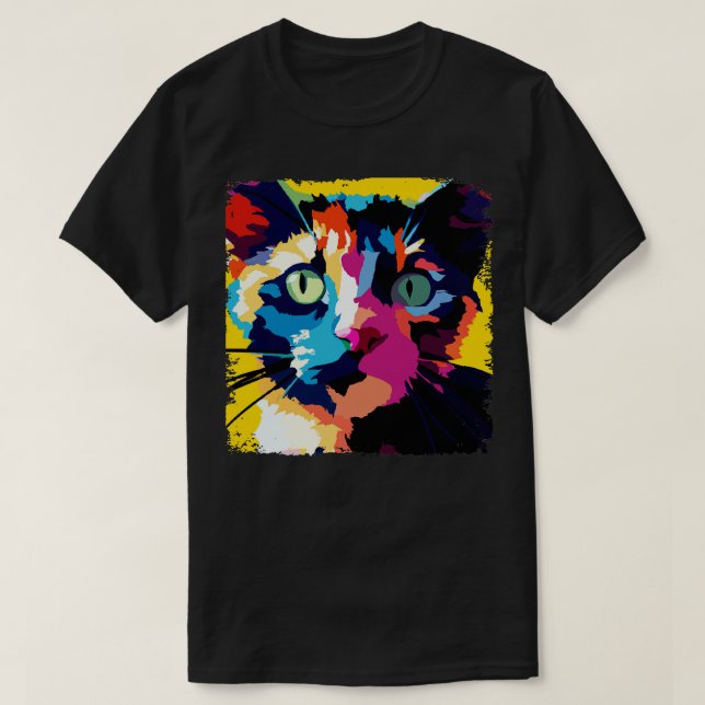 Camiseta Tortoiseshell Art Cat Lover Gift 2 (Diseño del anverso)