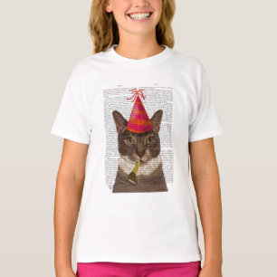 Camiseta Tortoiseshell Cat con Gorra Fiesta