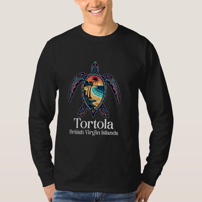 Camiseta Tortola B.V.I Islas Vírgenes Británicas Souvenir V (Anverso)