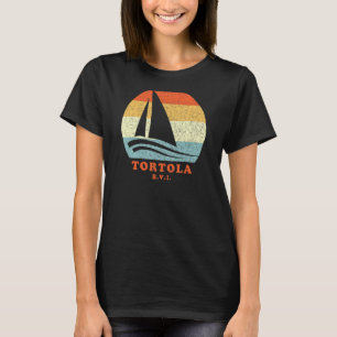 Camiseta Tortola Bvi Vintage Retro Vailboat Vacatia