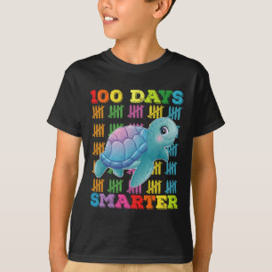 Camiseta Tortuga 100 Días Más Inteligente 100º Día de Escue