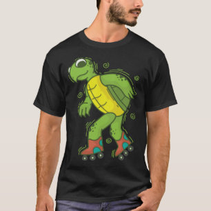 Camiseta Tortuga a caballo patinaje patinaje sobre el agua