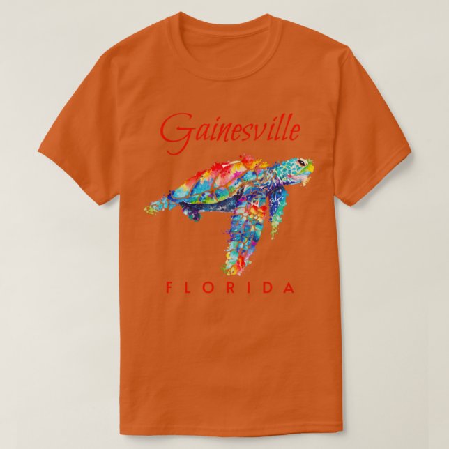 Camiseta Tortuga acuática de Gainesville Florida (Diseño del anverso)