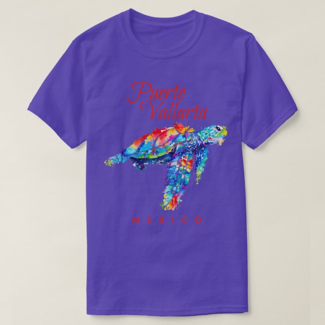 Camiseta Tortuga acuática de Puerto Vallarta México (Diseño del anverso)