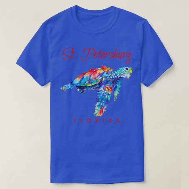 Camiseta Tortuga acuática de San Petersburgo Florida (Diseño del anverso)