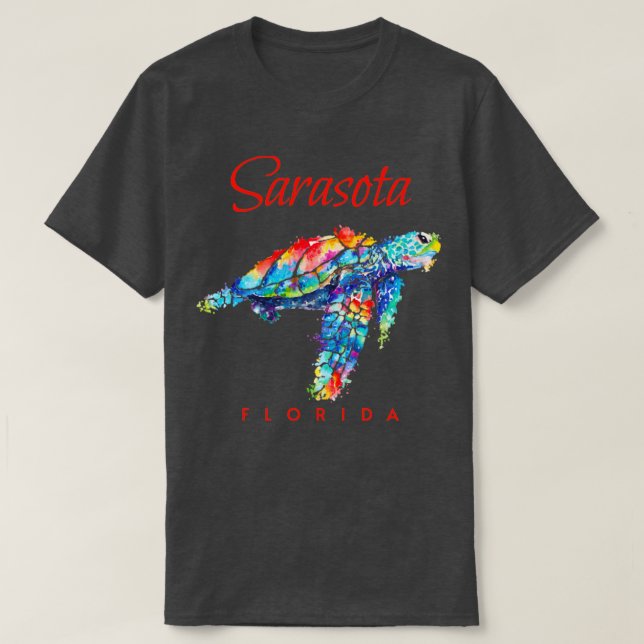 Camiseta Tortuga acuática de Sarasota Florida (Diseño del anverso)