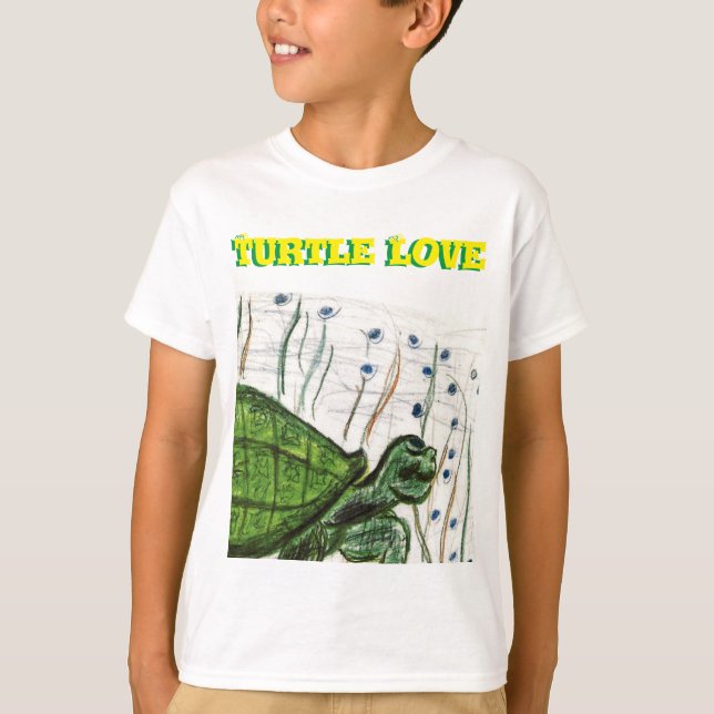 Camiseta Tortuga Ama a los niños tac básico (Anverso)