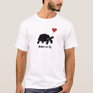 Camiseta tortuga aprender a volar arte con plantilla