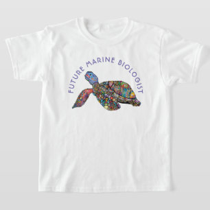 Camiseta Tortuga Arcoíris Futuro Biólogo Marino
