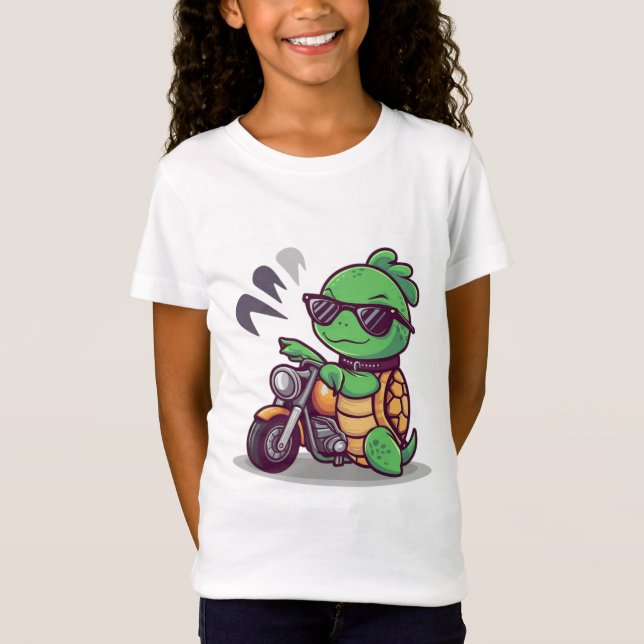Camiseta Tortuga aventurera en Scooter (Anverso)