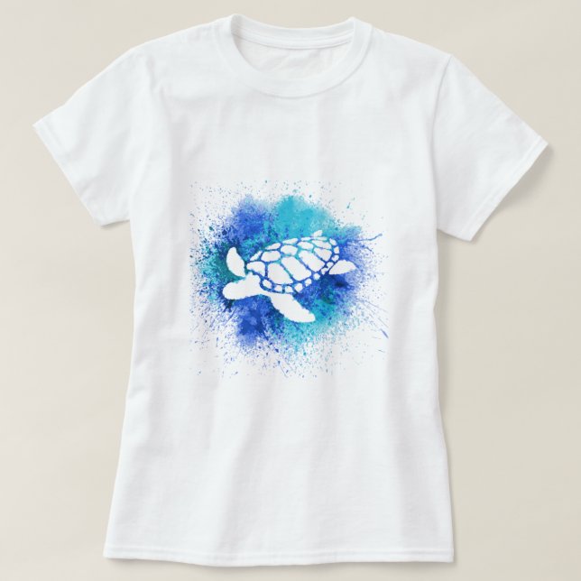 Camiseta Tortuga azul (Diseño del anverso)