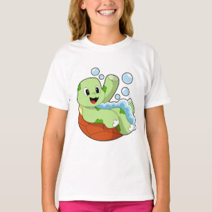 Camiseta Tortuga bañándose con espuma