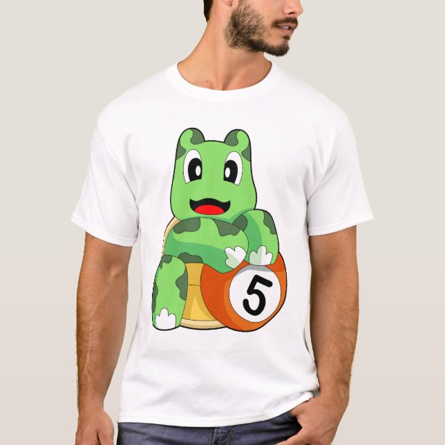 Camiseta Tortuga Billar Bola Deportes (Anverso)