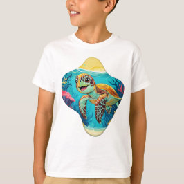 Camiseta Tortuga Boho Australiana - Salpicadura Soleada