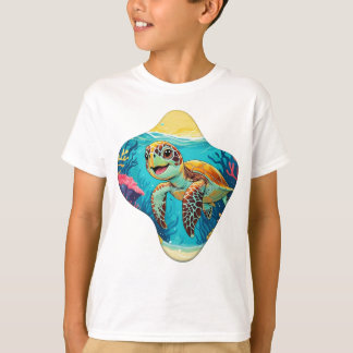 Camiseta Tortuga Boho Australiana - Salpicadura Soleada