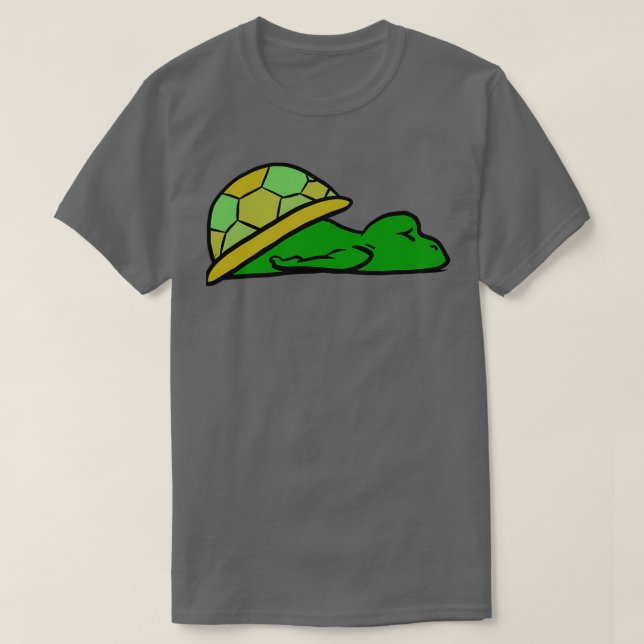 Camiseta Tortuga cansada con caparazón amarillo (Diseño del anverso)