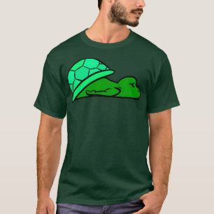 Camiseta Tortuga cansada de caparazón verde claro agotado