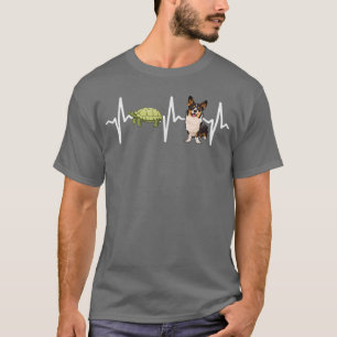Camiseta Tortuga Cardigan Galés Corgi Heartbeat Perro Lover