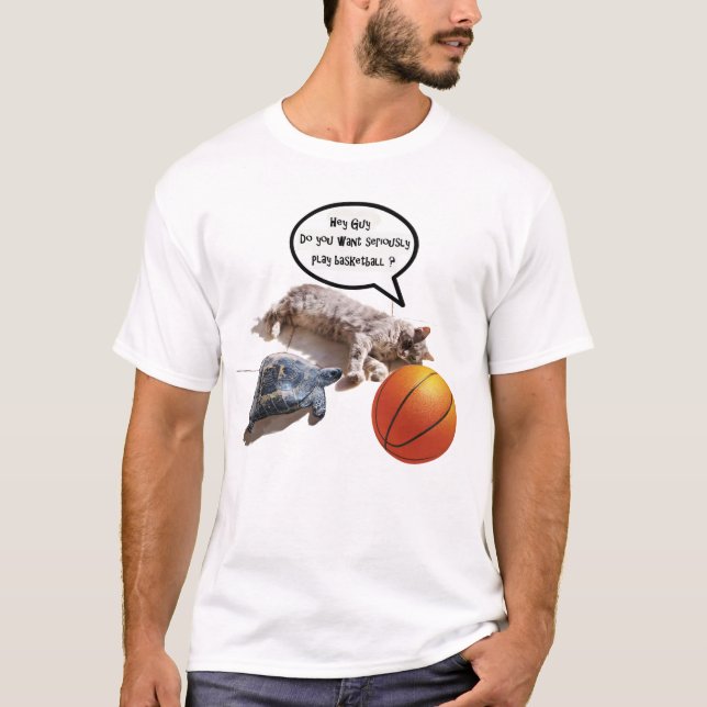 CAMISETA TORTUGA CAT Y BALONCESTO (Anverso)