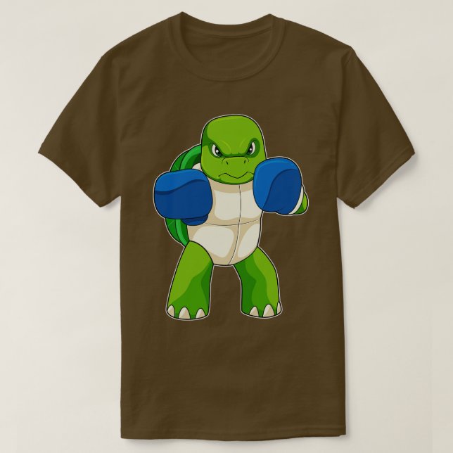 Camiseta Tortuga como boxeador con guantes de boxeo (Diseño del anverso)