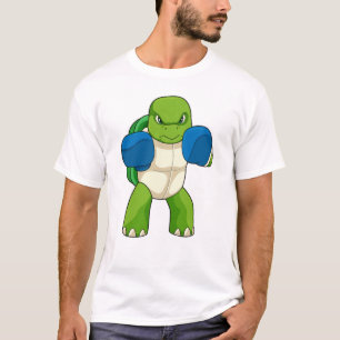 Camiseta Tortuga como boxeador con guantes de boxeo