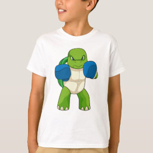 Camiseta Tortuga como boxeador con guantes de boxeo