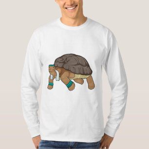 Camiseta Tortuga como corredora con toalla