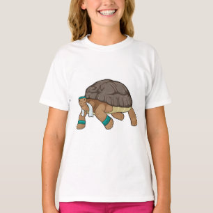 Camiseta Tortuga como corredora con toalla