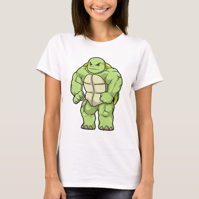 Camiseta Tortuga como culturista con paquete de seis (Anverso)