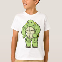 Tortuga como culturista con paquete de seis