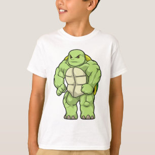 Camiseta Tortuga como culturista con paquete de seis