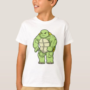 Camiseta Tortuga como culturista con paquete de seis