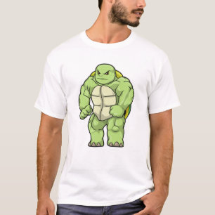 Camiseta Tortuga como culturista con paquete de seis