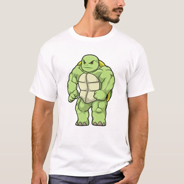 Camiseta Tortuga como culturista con paquete de seis (Anverso)