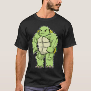 Camiseta Tortuga como culturista con paquete de seis