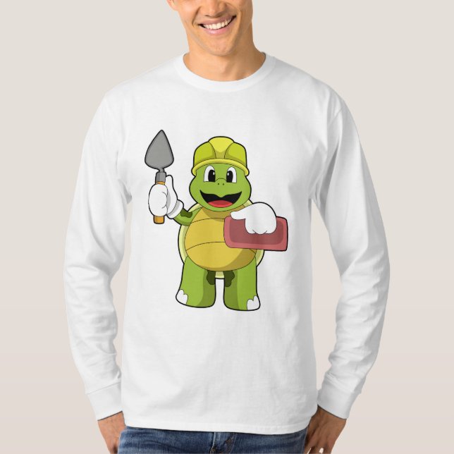Camiseta Tortuga como masón con piedra (Anverso)