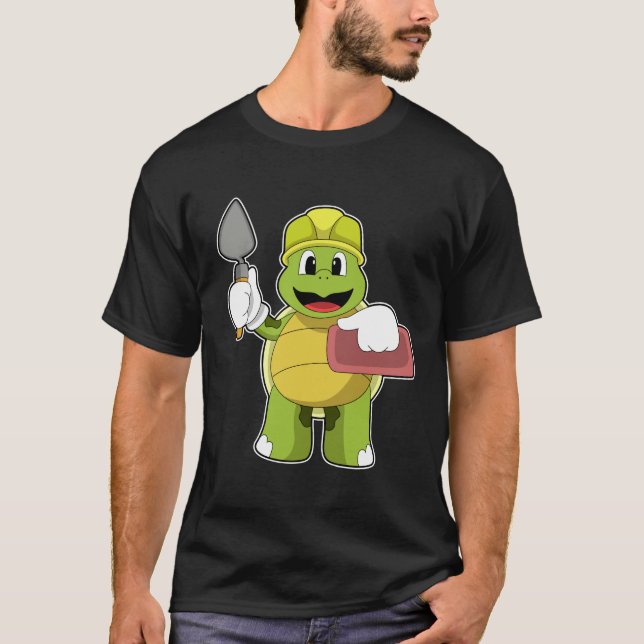 Camiseta Tortuga como masón con piedra (Anverso)
