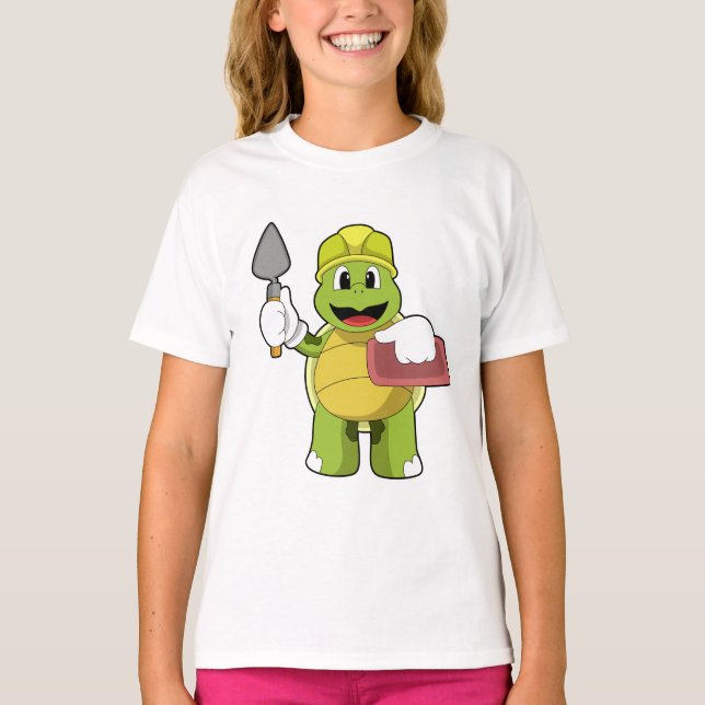 Camiseta Tortuga como masón con piedra (Anverso)