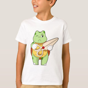 Camiseta Tortuga como peluquero con tijeras