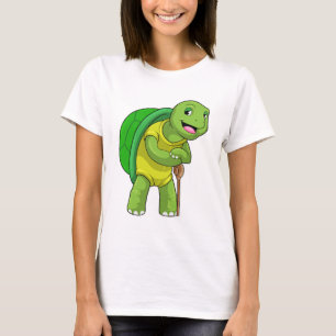 Camiseta Tortuga como pensionista con palo