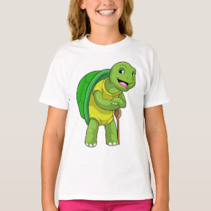 Camiseta Tortuga como pensionista con palo