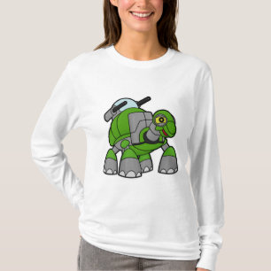 Camiseta Tortuga como robot con cañones