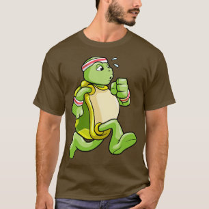 Camiseta Tortuga como trotamundos con sudor y cabeza