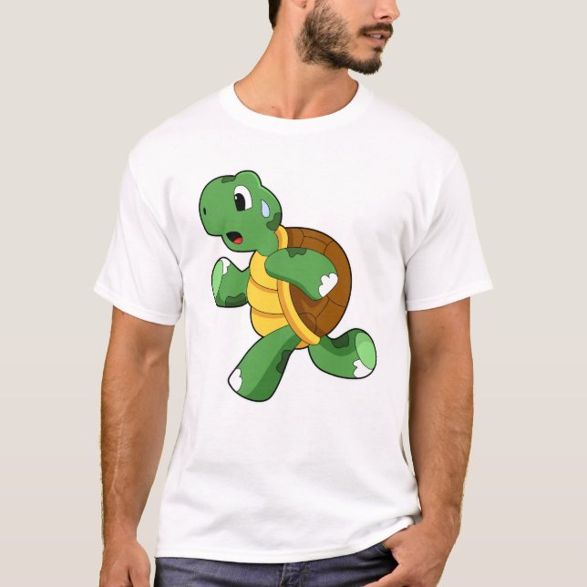 Camiseta Tortuga como trotamundos en carrera (Anverso)
