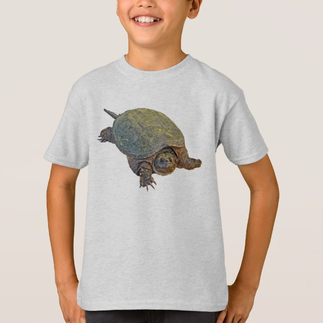 Camiseta Tortuga común para picotear - Chelydra serpentina (Anverso)