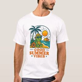 Camiseta tortuga con ánimo de playa