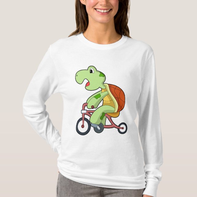 Camiseta Tortuga con bicicleta (Anverso)