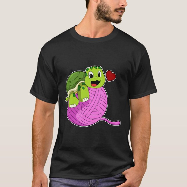 Camiseta Tortuga con bola de lana (Anverso)