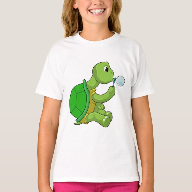 Camiseta Tortuga con burbujas de jabón (Anverso)