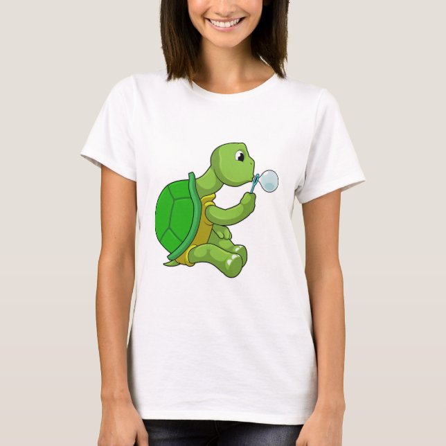 Camiseta Tortuga con burbujas de jabón (Anverso)